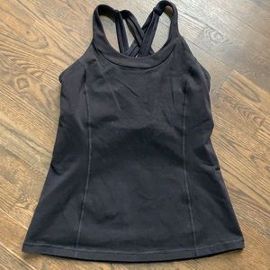 Lululemon black sports tank. Size 8